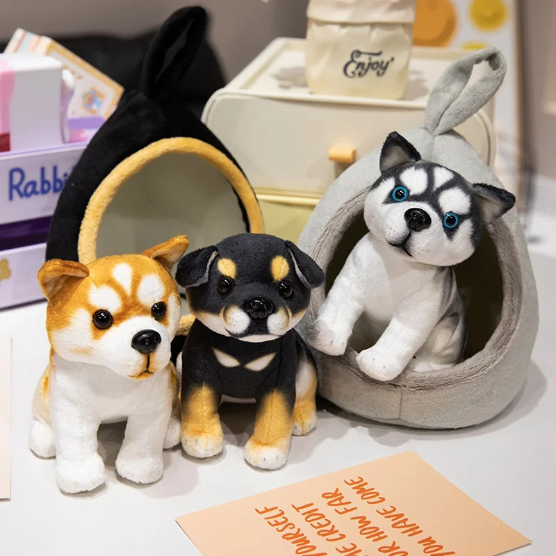 18cm Soft Plush Animal Dolls - Tiger, Leopard, Giraffe, Lion