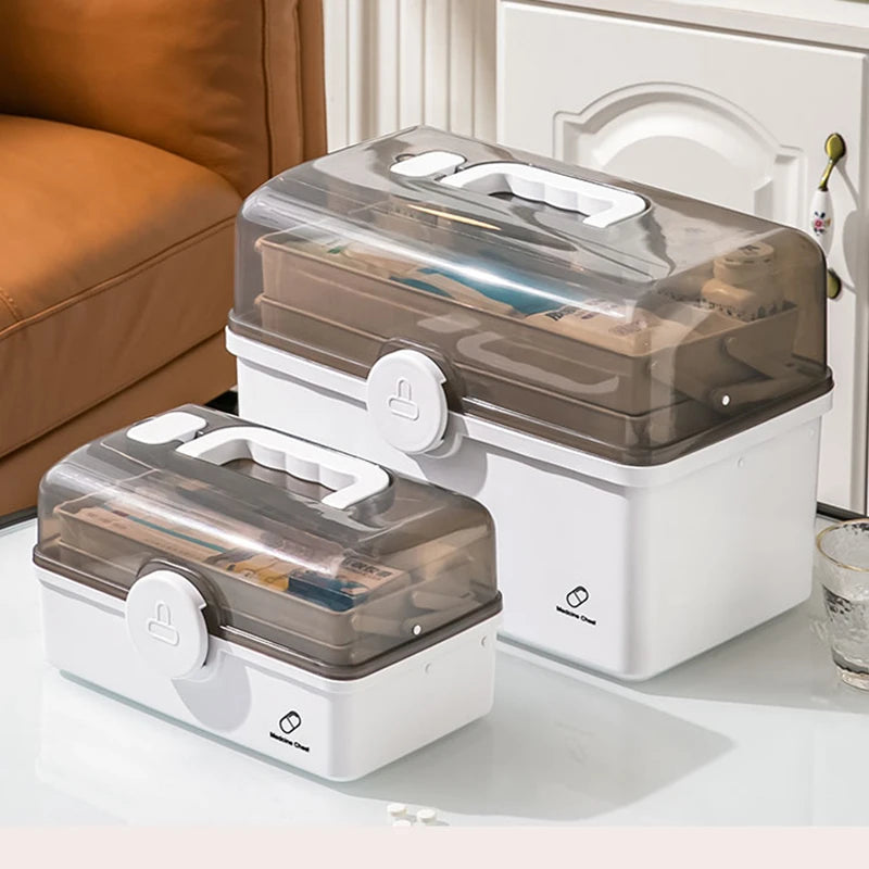 3 Layer Large Capacity Medicine Organizer &ndash; Moisture Shield