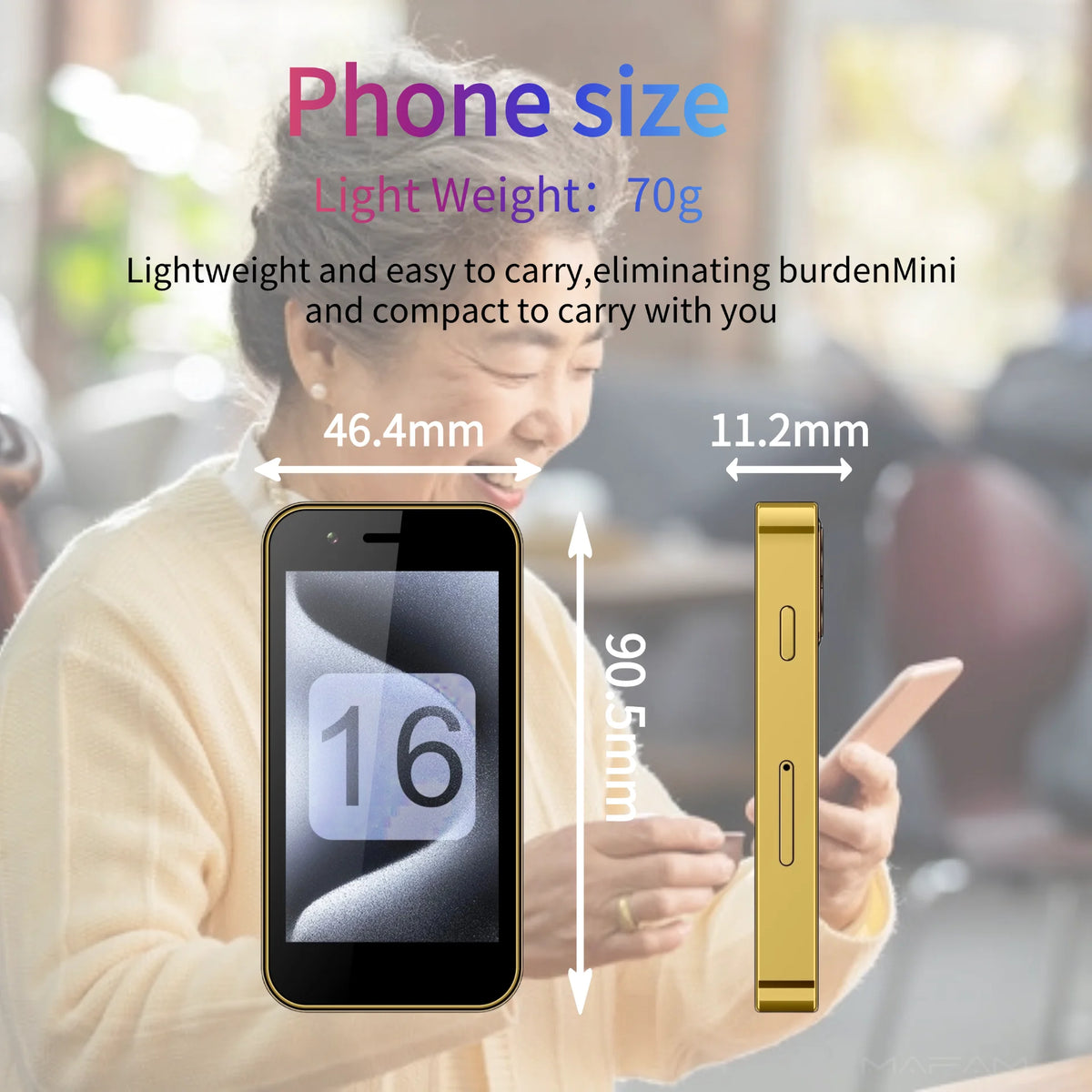 3G WCDMA Mini Smart Phone For Kids &ndash; Compact 3.0 Inch LCD