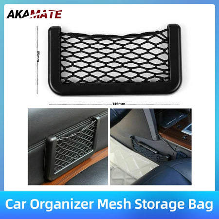 Car Rear Seat Organiser Mesh Storage Bag &ndash; Universal Velcro