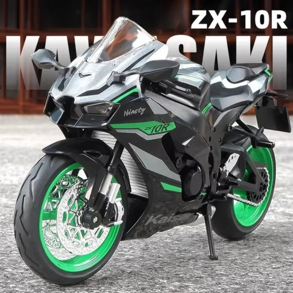 Motosikla Diecast Modelis Sakausējums 1:12 Kawasaki ZX-10R H2R