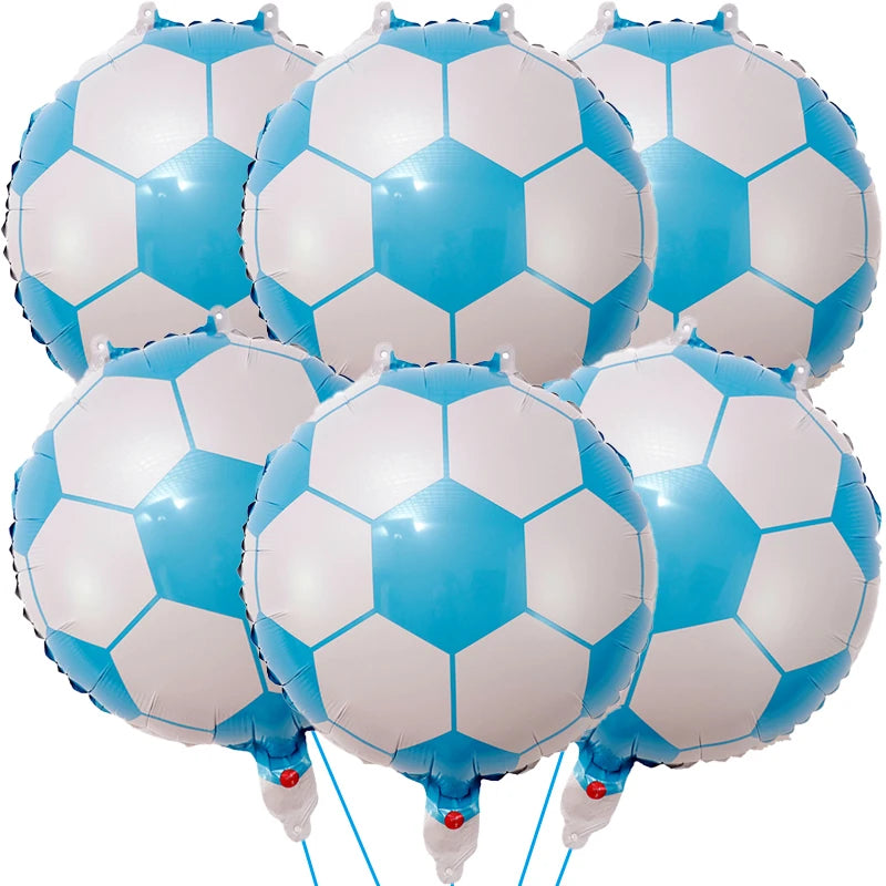 6Pcs 18 Inch Soccer Ball Balloons - Perfect for Kids' Parties &amp; Events as the picture 3 / 18 inch / 6pcs