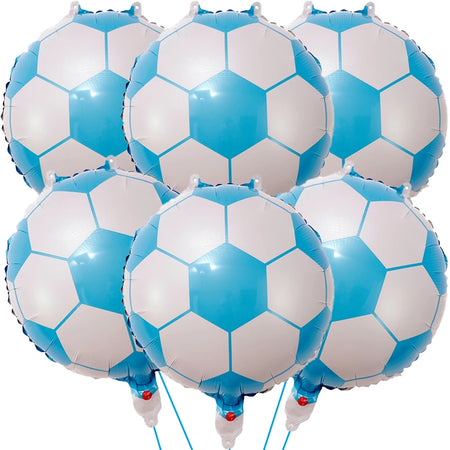 6Pcs 18 Inch Soccer Ball Balloons - Perfect for Kids' Parties &amp; Events as the picture 3 / 18 inch / 6pcs