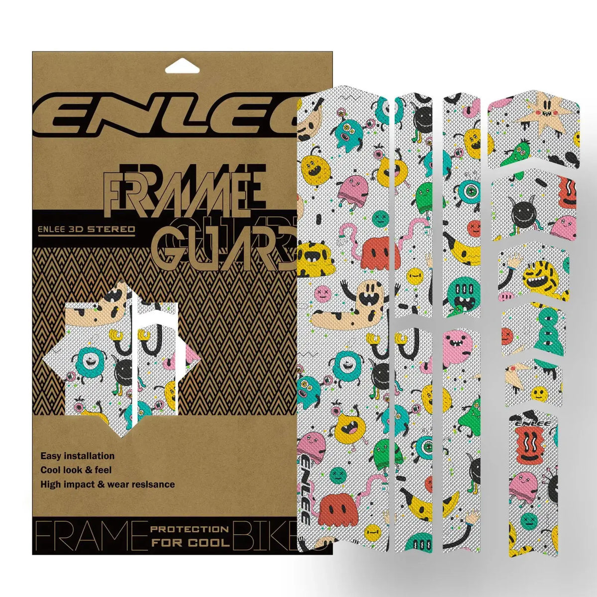 Enli Full Set 3D 3M Bicycle Frame Protective Film Wear resistant and Leave No Trace Mountain Bike Frame Protective Film by InterCyprus Trading Ltd