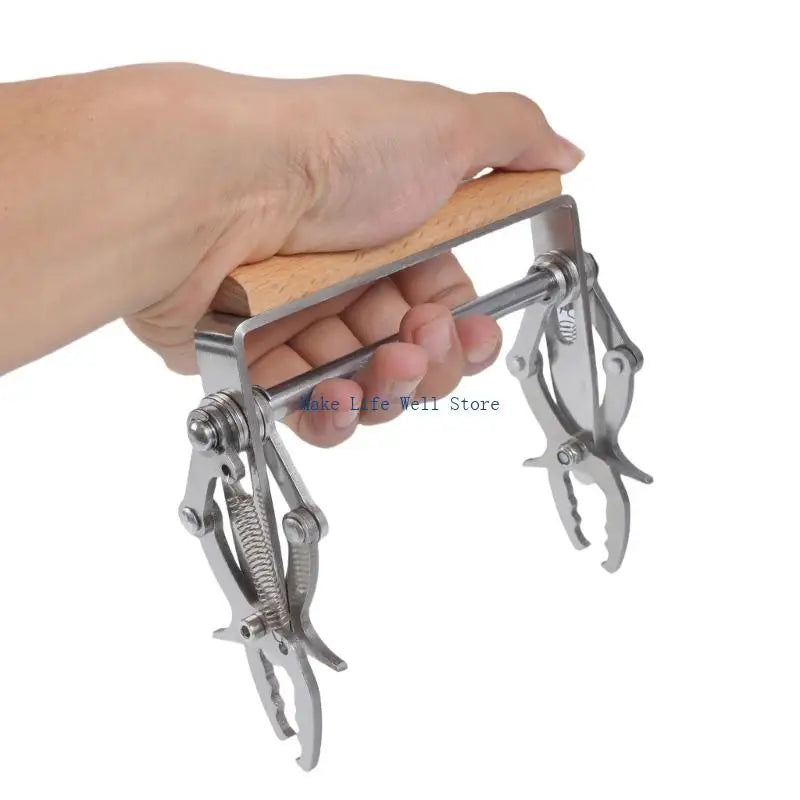 Ergonomic Hives Frame Holder &ndash; Stainless Steel And Hardwood