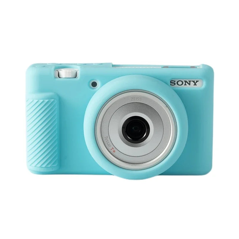 Silicone Armor Skin Camera Case for Sony ZV-1F ZV1F ZV-1M2 ZV1M2 - Durable Protection SKY BLUE