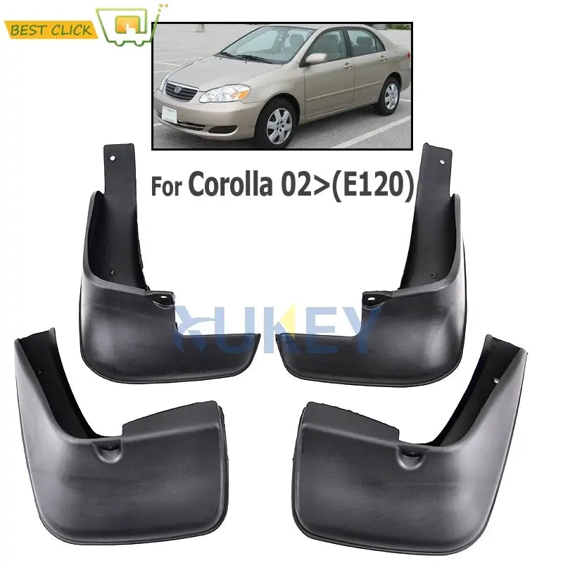 Car Mudflap For Toyota Corolla E120 E130 2002 2003 2004 2005 2006 2007 2008 Mudguard Mud Flaps Splash Guard Fender by InterCyprus Trading Ltd