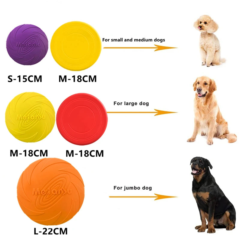 OUZEY Bite Resistant Flying Disc Toy for Dogs - Interactive Training &amp; Outdoor Fun