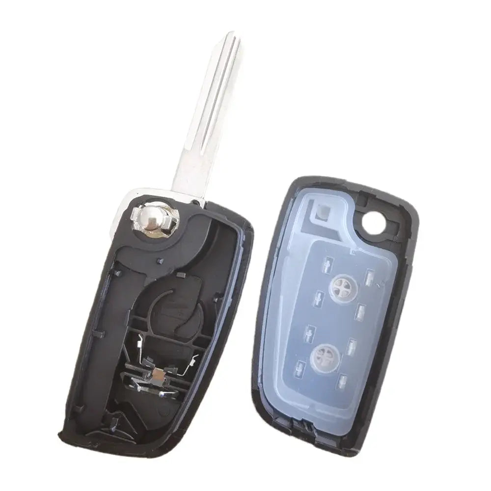 1pcs Folding Flip Remote Car Key Shell 2 Buttons For Nissan Qashqai Sunny NV200 Auto Remote With Uncut NSN14 Blade by InterCyprus Trading Ltd