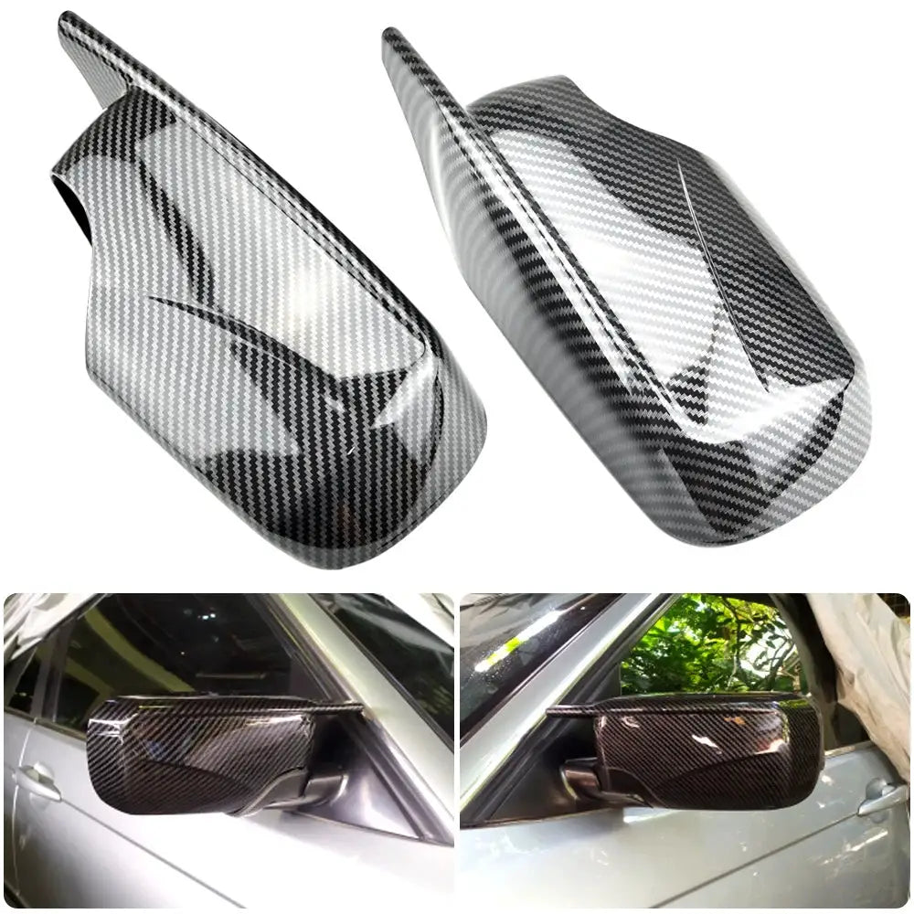 Black Side View Mirror Cover Caps for BMW E46 E39 Sedan by InterCyprus Trading Ltd