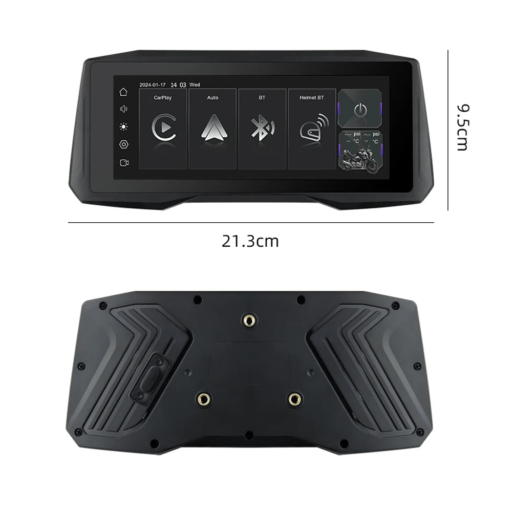 EKIY 7 Inch Portable Motorcycle GPS Display &ndash; Wireless CarPlay and Android Auto