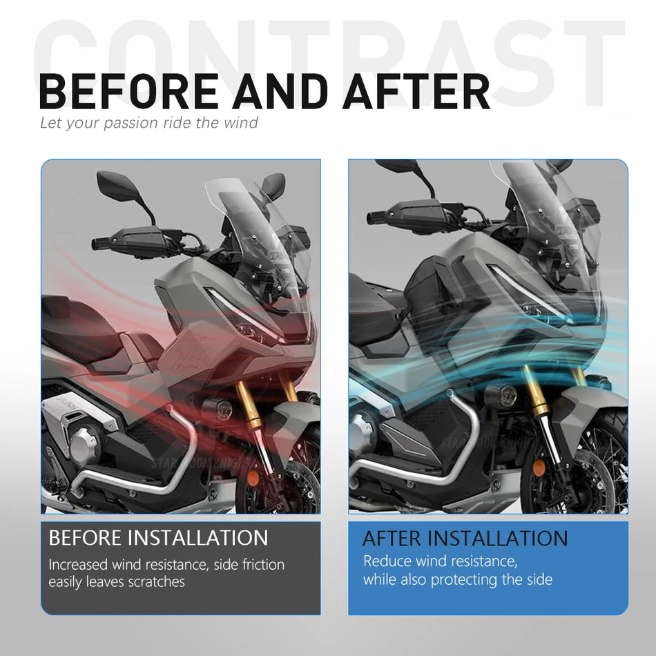 Honda X-ADV 750 vindavvisare polykarbonat sidoluftavvisare för 2025