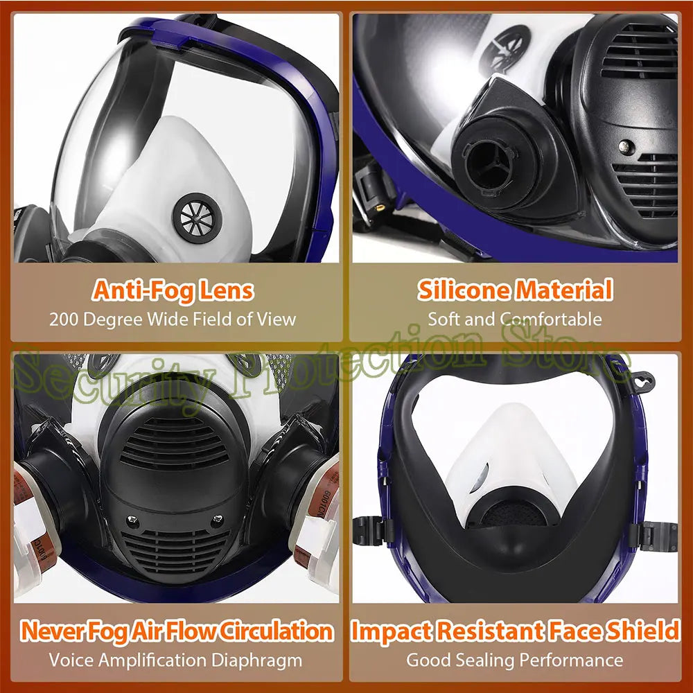 Full Face Gas Mask Respirator &ndash; Activated Carbon Filter