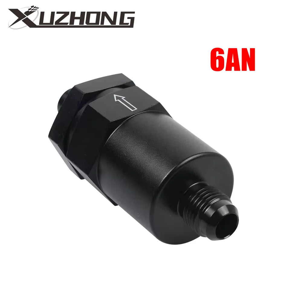 6AN Inline Degvielas Filtrs, 30 Mikronu Billet Alumīnija FF-1065A-BK