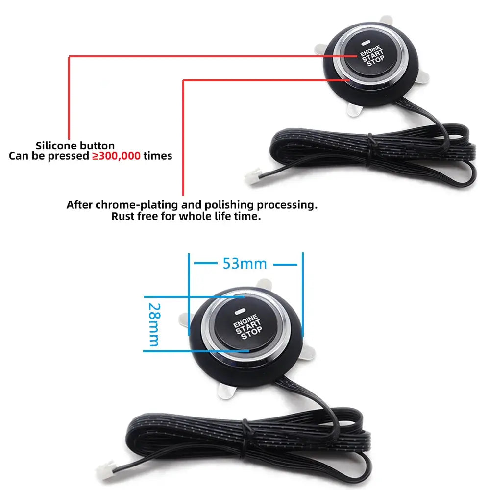Kirbin Remote Start Engine Ignition Autostart Kit Universal Car Alarm Keyless Entry One Button Start Stop System Car Accessories by InterCyprus Trading Ltd