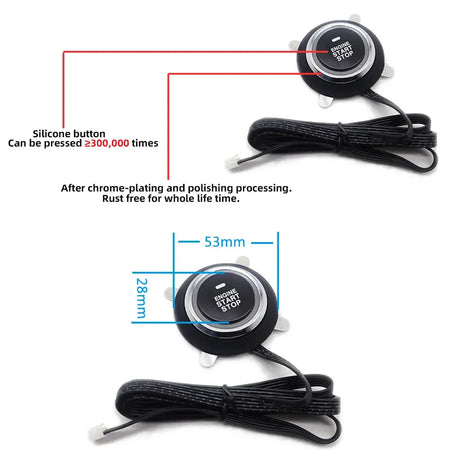 Kirbin Remote Start Engine Ignition Autostart Kit Universal Car Alarm Keyless Entry One Button Start Stop System Car Accessories by InterCyprus Trading Ltd