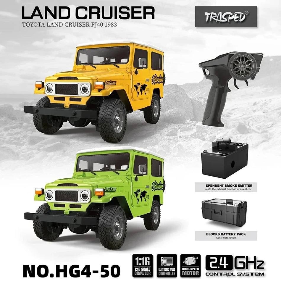 Toyota FJ40 RC Hög Hastighet 4WD Terrängbil med Semitrailer Kit