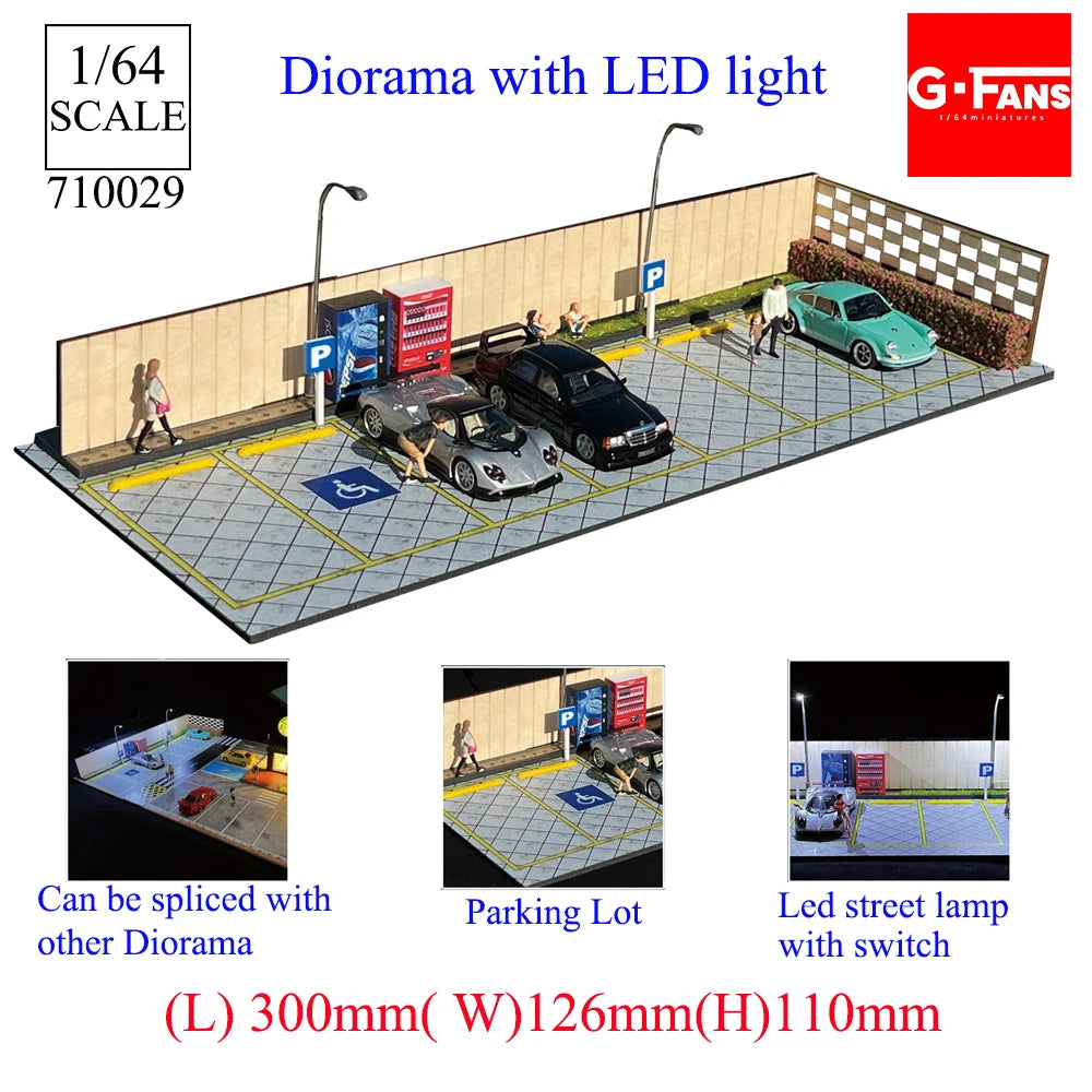 GFans 1:64 Diorama Car Garage &ndash; LED Lights Display