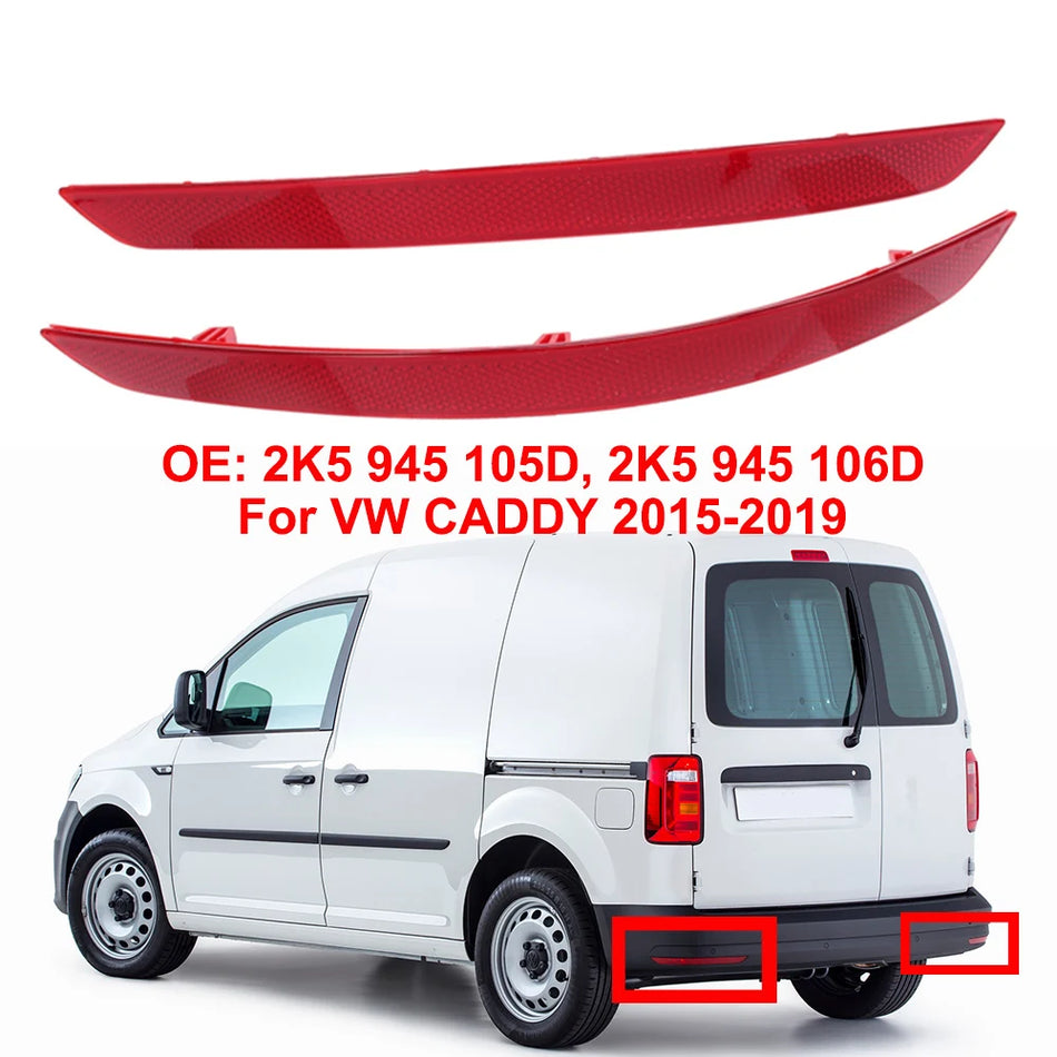 Crveno stražnje svjetlo reflektora za branik za VW Caddy 2015 2019