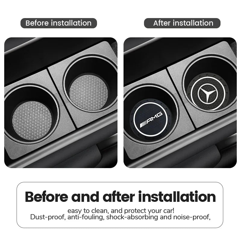 SSZ Car Cup Holder Coaster &ndash; Non Slip Interior Accessory for Mercedes Benz