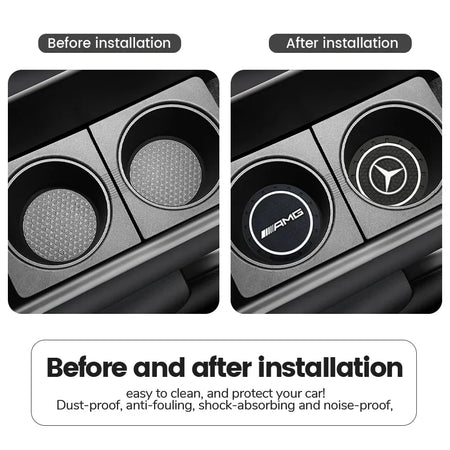 SSZ Car Cup Holder Coaster &ndash; Non Slip Interior Accessory for Mercedes Benz