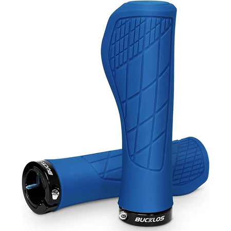 BUCKLOS Ergonomic Mountain Bike Handlebar Grips - Comfortable &amp; Durable Blue