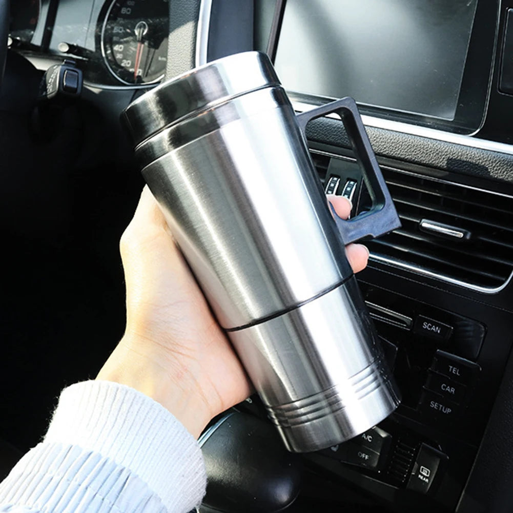 12V 24V 300ML Car Heating Cup &ndash; Stainless Steel Mug