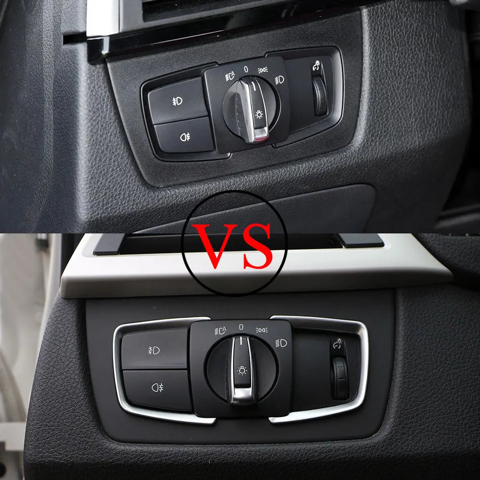 Headlight Adjustment Switch Frame Trim Sticker for BMW 1-4 Series Durable ABS Construction