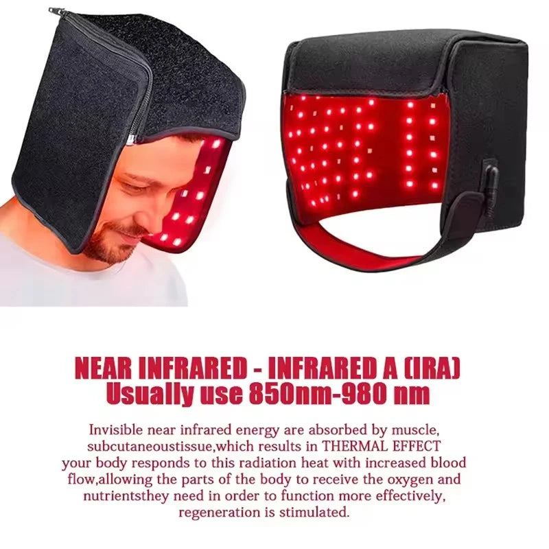 Infračervená LED helma červené světelné terapie pro obnovu vlasů