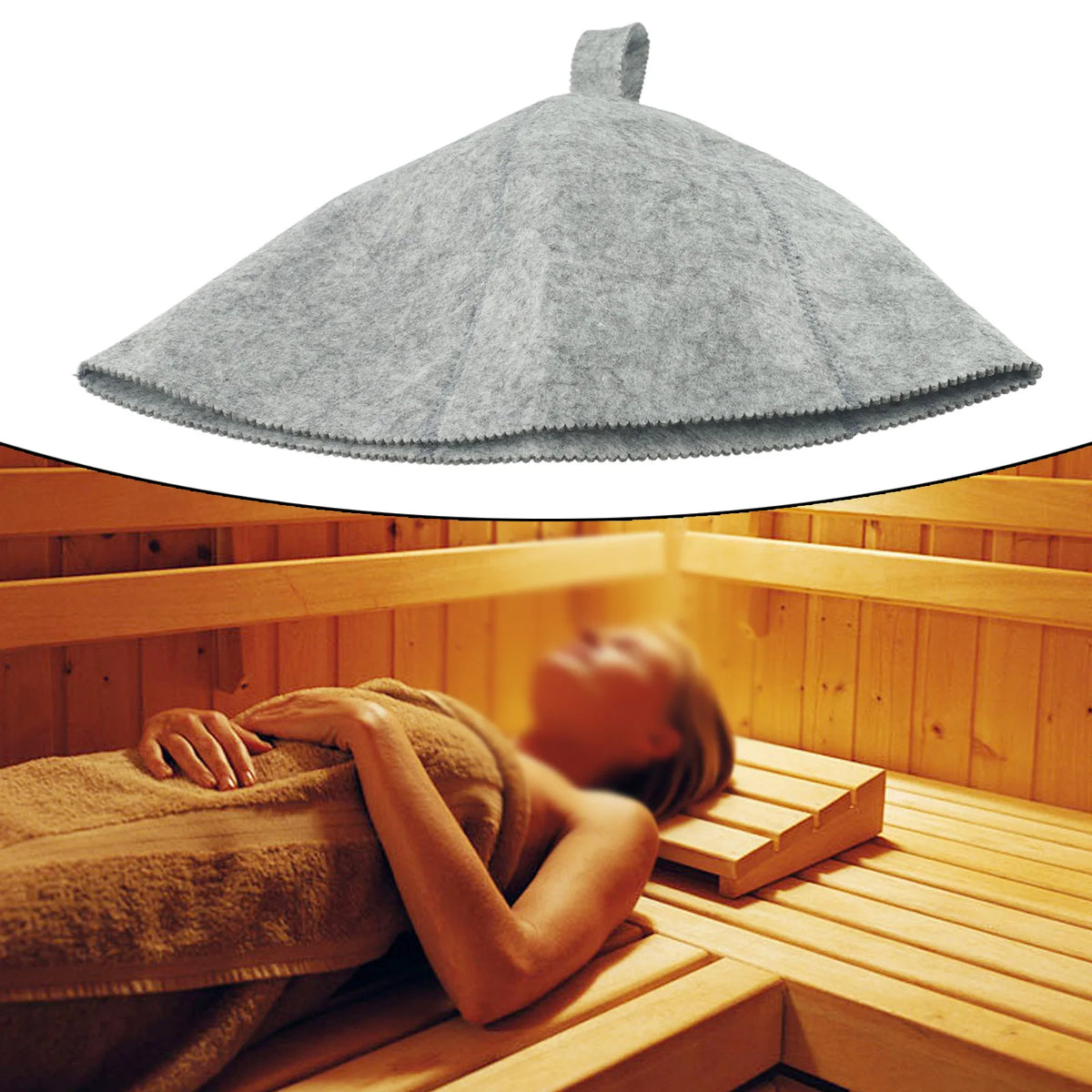 Thicken Wool Felt Sauna Hat &ndash; Hair Protection In Wet Steam