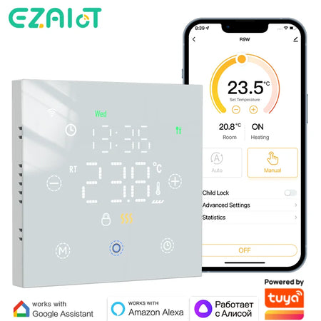 EZAIOT Floor Heating Thermostat &ndash; Remote Control Via App