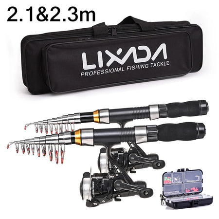 Lixada Rod Reel Combo 2.1m Telescopic Kit &ndash; Travel Ready