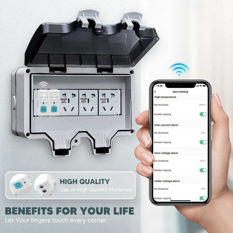 Έξυπνη Ζωή 1P DIN Rail WiFi Διακόπτης Για Έξυπνο Σπίτι TUYA App