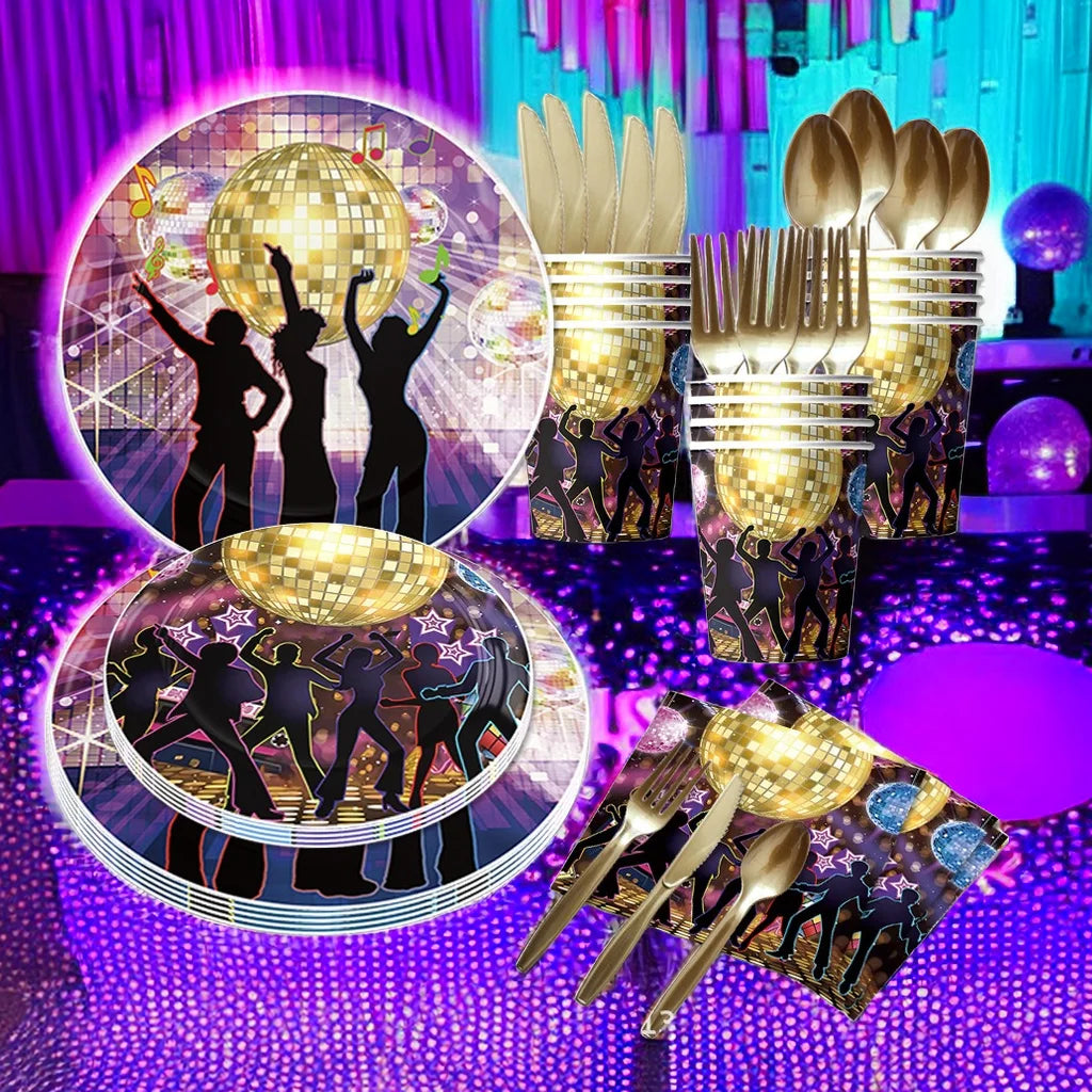 Neon Disco Party Decorations Set - TAKARA TOMY