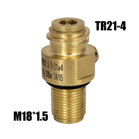 M18x1.5 TR21-4 Soda CO2 Valve Adapter &ndash; ON OFF Valve Default Title