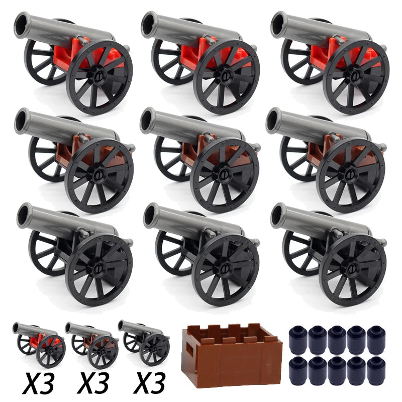 WWII Artillery Gun Carriage Building Blocks Set PJ1005-1-3