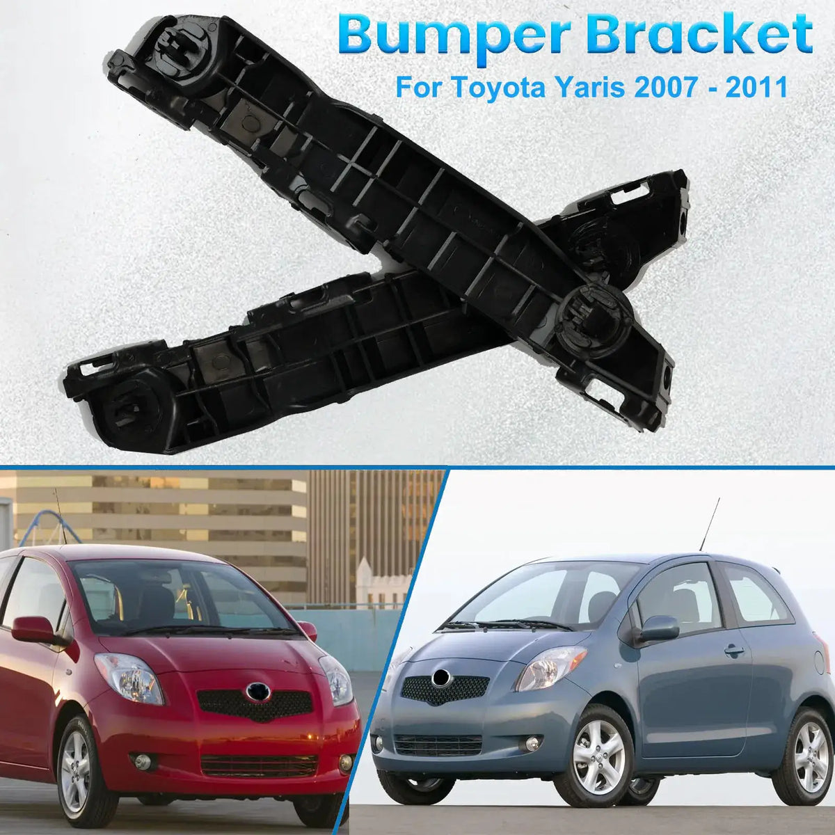 Left+Right Car Front Bumper Support Bracket Retainer For Toyota Yaris 2007 2008 2009 2010 2011 Left Right 5253552060 5253652050 by InterCyprus Trading Ltd