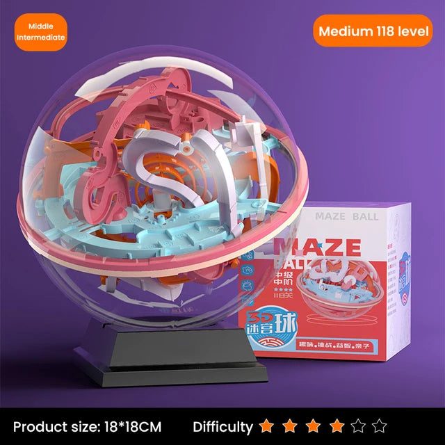 3D Puzzle Ball Maze Toy &ndash; Brain Challenge For Kids Fun 118 level