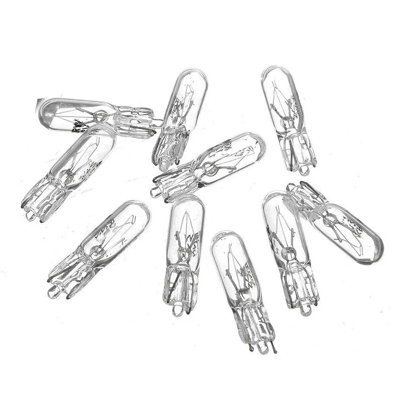 10pcs T5 12v 1.2w W2W Car Halogen Lamp Instrument Lights Dashboard Bulb Auto Interior Light Car Styling