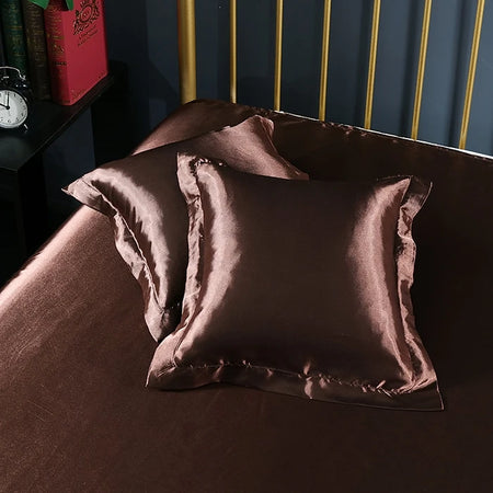 Silk Satin Square Pillowcase &ndash; Luxurious Comfort and Style shenka / 50x50cm 2pcs