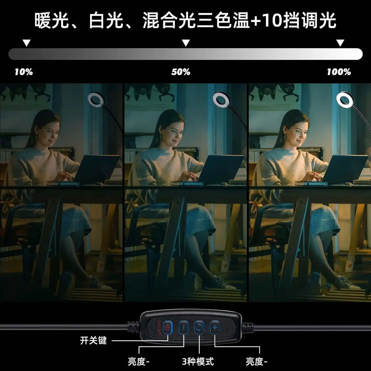 10X Clip Magnifying Glass With Lamp &ndash; Embroidery Design