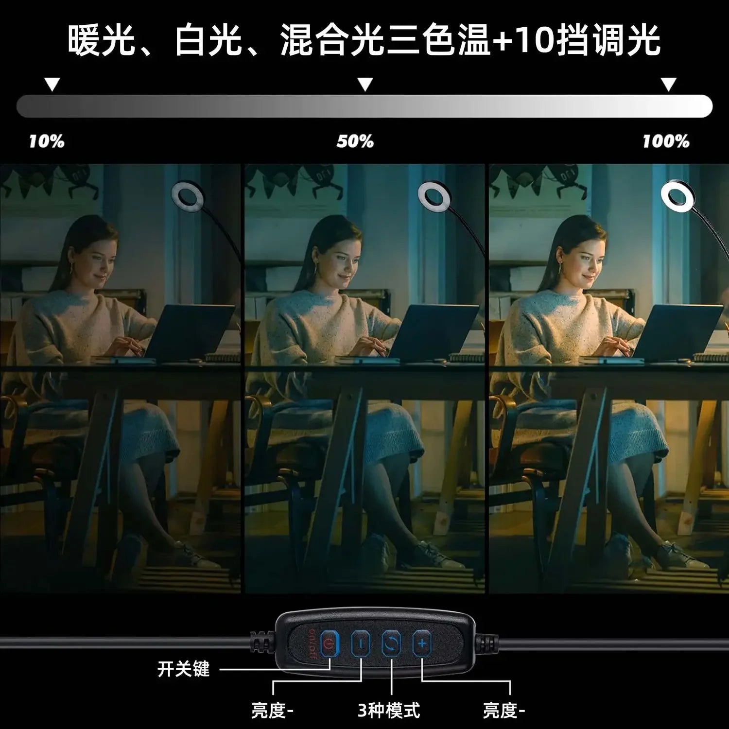 10X Clip Magnifying Glass With Lamp &ndash; Embroidery Design