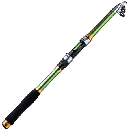 Sougayilang Telescopic Fishing Rod - 4 Colors, Glass Fiber, EVA Handle, 1.8m-2.7m green / 2.7 m