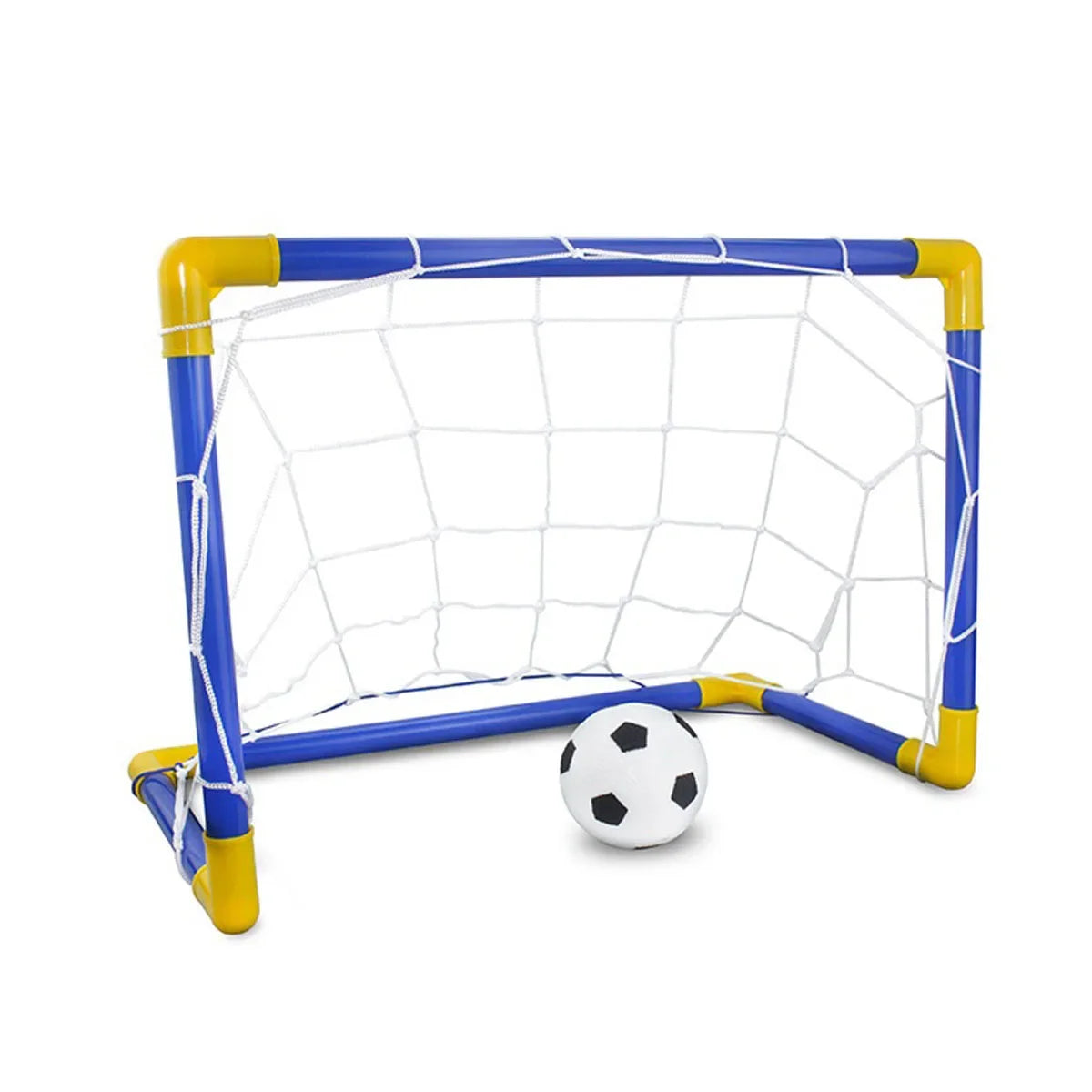 Little Kids Portable Soccer Goal Set with Inflatable Football and Accessories