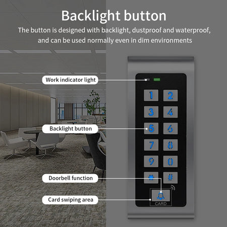 S13K/S14K 125KHz Keypad &ndash; Waterproof Backlit Keyboard
