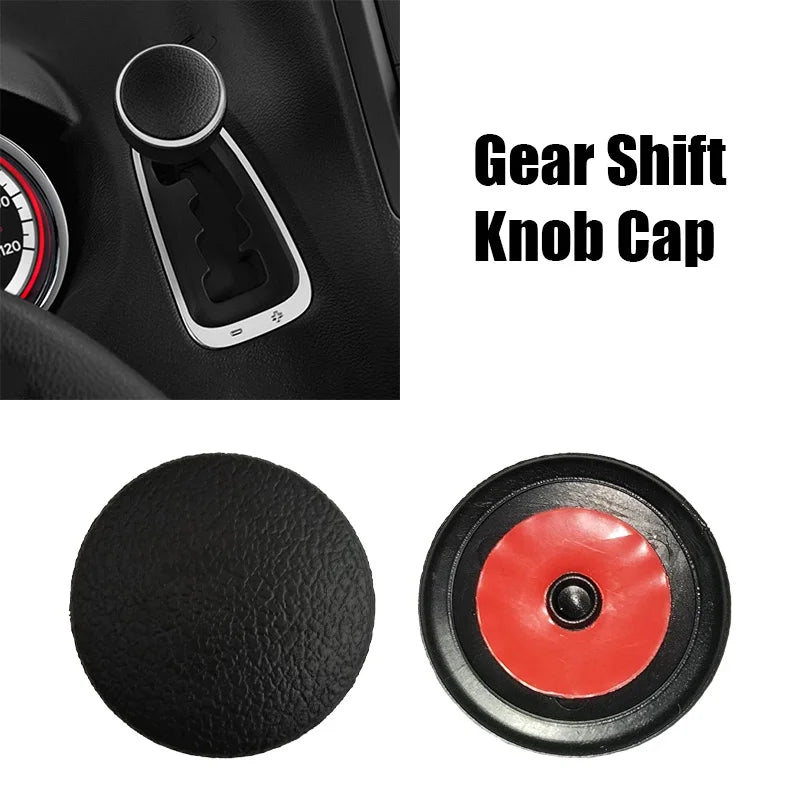 Gear Shift Knob Cap for Dodge Caravan Town and Country, Black Plastic, Replacement Part