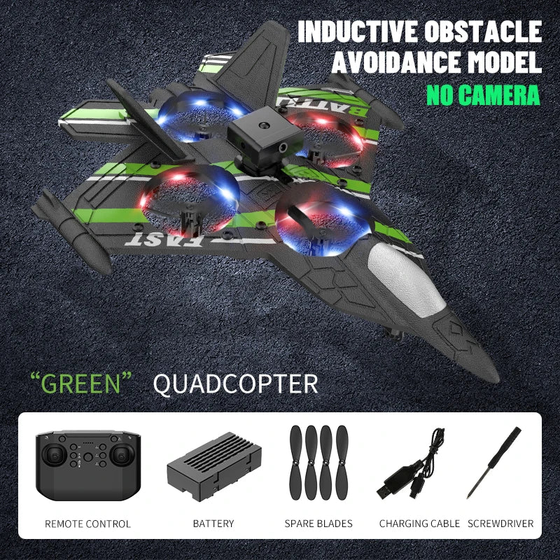 Hywiwine RC Plane &ndash; Aerial Photography with Obstacle Avoidance Green OB MODE