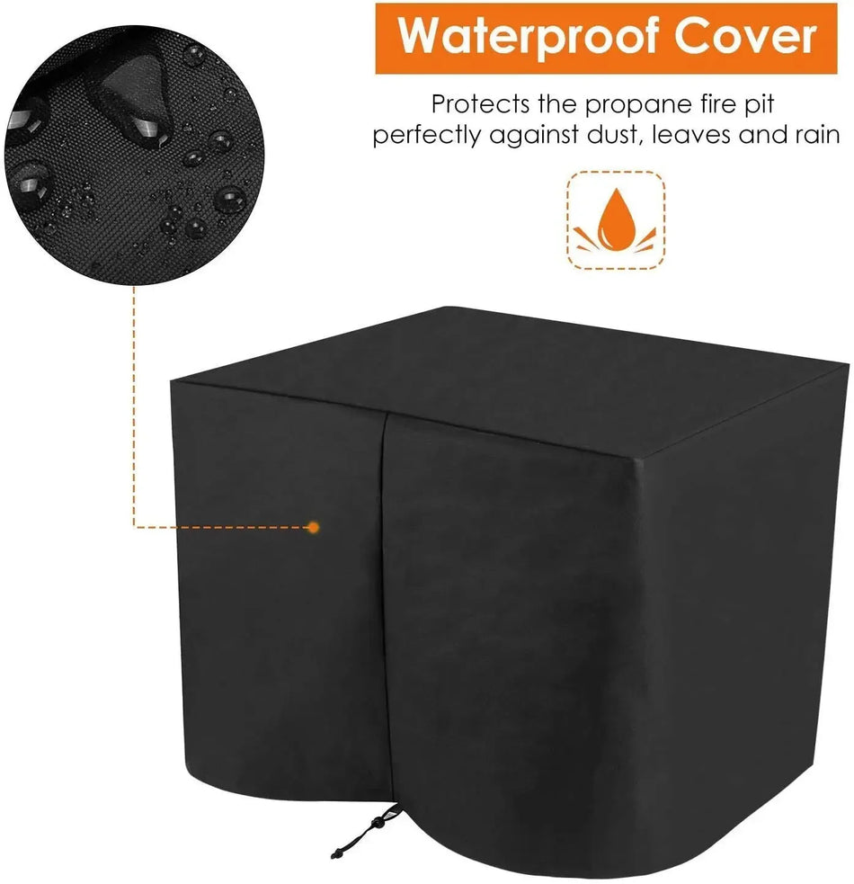 Stół z paleniskiem gazowym 50K BTU na zewnątrz z propanem z pokrowcem