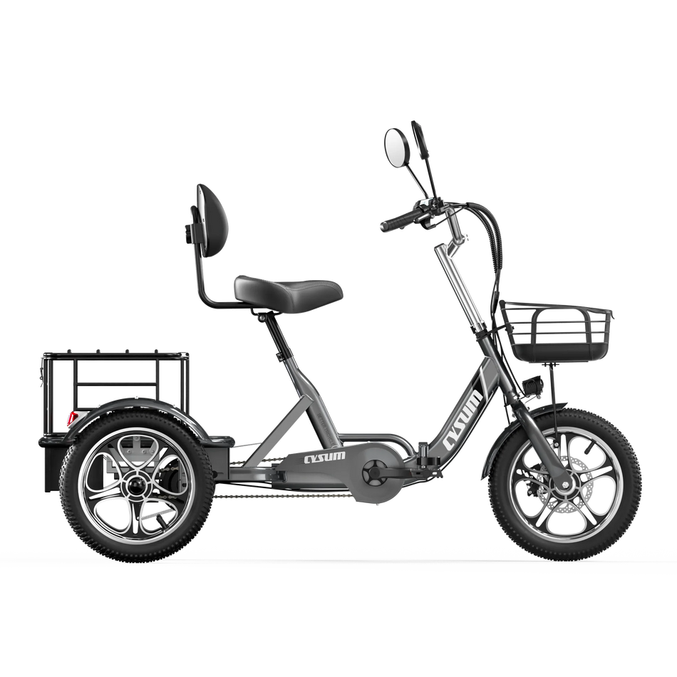 Cysum T1 Pro Ηλεκτρικό Τρίκυκλο, 250W, 48V Μπαταρία, 16 Ίντσες Ελαστικά