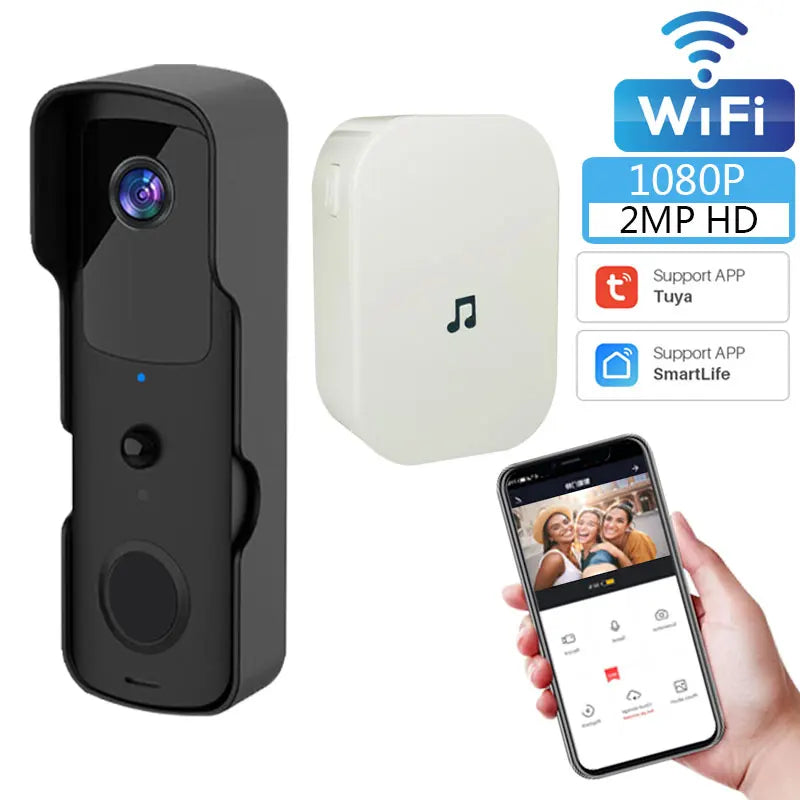 Smart Tuya WiFi Doorbell &ndash; Waterproof Battery Powered